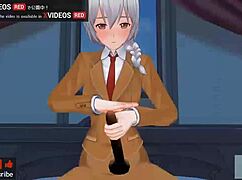 無修正アニメ　テッサの手こき、中出しオナサポ