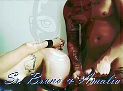 Submissive Amalia gets slammed hard and eats her cookie with pure grit!