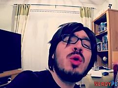 uhh, i tricked this nerd into a sloppy blowjob, didn't i?