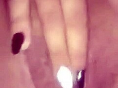 The hot wife pleasures herself with toys and fingers alone