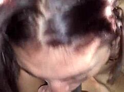 Super Head Cum Slut Slurps Black Pole