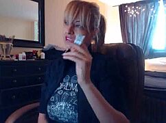 Sandi Squirts Smoking Brown Cork Cigarettes