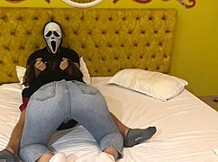 Ghostface scores a nasty free blowjob in florida for halloween! 😈👻