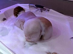 Beautiful Latina Stepmother Masturbates with Toys in Motel Jacuzzi Before Intense Fucking
