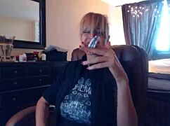 Sandi Squirts Smoking Brown Cork Cigarettes