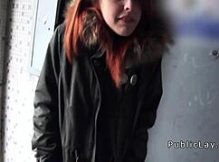 Redhead Spanish Student Gets Wild in Public Group Banging Session