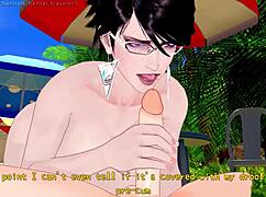 bayonetta gives a quick blowjob in doggystyle