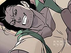 Threesome with Nerdy Girl Sucking Cock