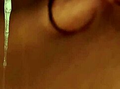 Slutty hottie receives cumshot on face while sucking jizz