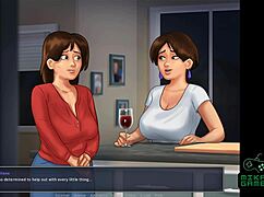 Hey, summertime saga ep 43 has me cumming all over the milf's huge tits and fat ass