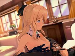 Intriguing Jean Hair-Downed in Genshin Impact 3D Cartoon