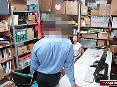 lp officer gives blowjob and fucks carolina's pussy in the office with big cock