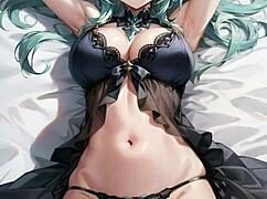 Married couple's routine break with masturbation