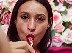 stepsister's naughty pink room play