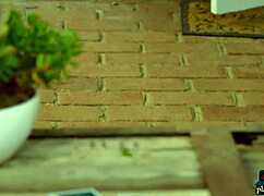 naturally curvy blonde milf babe snaps selfies outside