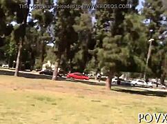 Alluring Teen Slut Sucks Erected Cock in Doggystyle!