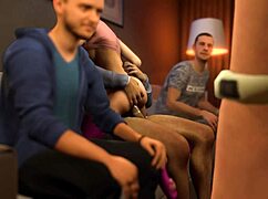 Cute cat girl boldly rides dick at the party