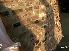 Fan fucks teen Lilly Lil in outdoor anal creampie with oil and hard domination.