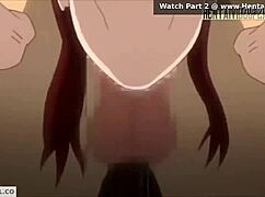 is that hentai redhead wet from anal?