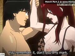 is that hentai redhead wet from anal?