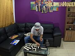 Best friend's latina girlfriend seduces me for sloppy unprotected penetration and cum inside