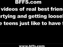 Stunning teen BFFs have a hot orgy in the dance studio