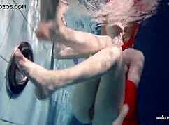 Russian Teen Lucie Goes Underwater Swimming