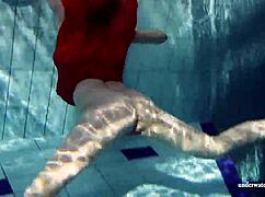Russian Teen Lucie Goes Underwater Swimming
