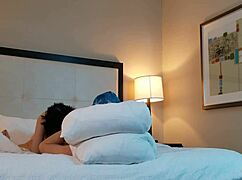 Petite goth sucks deep on teen cock