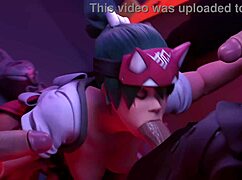 Watch Kiriko Get Her Face Fucked by Yeero in This Intense Anime Gangbang?