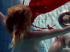 Russian Teen Lucie Goes Underwater Swimming