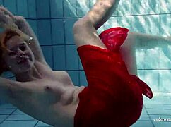 Russian Teen Lucie Goes Underwater Swimming