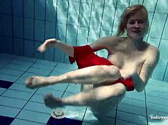 Russian Teen Lucie Goes Underwater Swimming