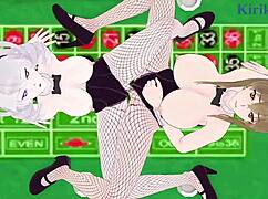 Kusuha, Mizuha, Cagalli, Yula Athha, Chitose, Kisaragi, and Nine Engage in Intense Lesbian Play with Creampie in Super Robot Wars Hentai