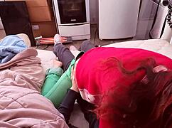 Riding his penis with my wet pussy feels so good!