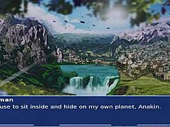 Hey, check out this Star Wars cosplay where the orange trainer slut gives a blowjob and gets dominated in BDSM 😈