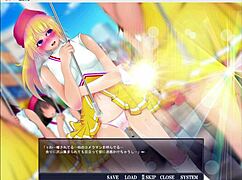 Exhibitionist playgirl in anime-style porn series