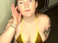 Look Down at Massive Tits in Lingerie