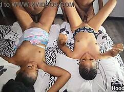Lovely African Teen 18+s Savor Big BBCs at Home