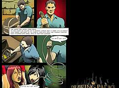 Cartoon babes get pussy fucked and scream from cock