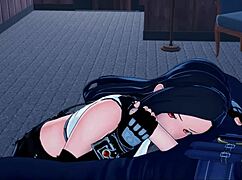 Tifa rides cloud in final fantasy 7 hentai! Big tits bouncing in doggystyle.