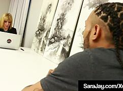 wow, sara jay is riding that big latino cock like a pro! 😍