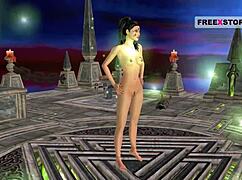 Animated cartoon of indian teen 18+ girl in sexy positions