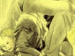 Retro vintage cartoon anime hentai illustration featuring erotic scenes