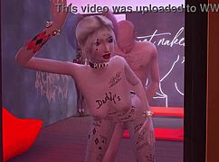 Harley Quinn turned sex slave for rough anal and bukkake