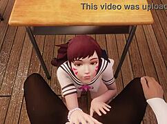 3D Hentai School Detention Involves Anal Sex and Oral