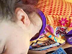 Skinny Young Girl Next Door Gives Sloppy Head and Swallows Cum from Monster Cock.