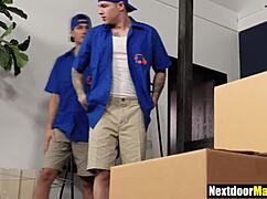 Hot Movers Bang Client in Wild Threesome