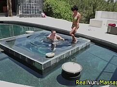 Fetish masseuse rides with big tits