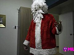 Peruvian teen opens legs for perverted Santa's Christmas gift fucking